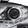 Spec-D Tuning 2LHP-A406-8-TM | Audi A4 Projector Headlight Chrome R8 Style; 2006-2008 Alternate Image 2