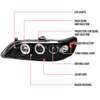 Spec-D Tuning 2LHP-ACD98JM-TM | Spec-D Honda Accord Halo Led Projector; 1998-2002 Alternate Image 7