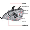 Spec-D Tuning 2LHP-BW16398-TM | Mercedes Benz W163 Ml Halo Projector Headlights Chrome; 1998-2001 Alternate Image 6