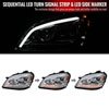 Spec-D Tuning 2lhp-bw16406-tm | SPEC-D Tuning Mercedes ML W164 Projector Headlights Sequential LED Turn Signal - Chrome; 2006-2008 Alternate Image 1