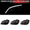 Spec-D Tuning 2lhp-bw16406bk-tm | SPEC-D Tuning Mercedes ML W164 Projector Headlights Sequential LED Turn Signal - Full Glossy Black Housing With Clear Lens; 2006-2008 Alternate Image 1