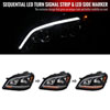 Spec-D Tuning 2lhp-bw16406jm-tm | SPEC-D Tuning Mercedes ML W164 Projector Headlights Sequential LED Turn Signal - Black; 2006-2008 Alternate Image 1