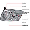 Spec-D Tuning 2LHP-CAL06-TM | Dodge Caliber Halo Led Projector Chrome; 2007-2012 Alternate Image 7