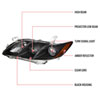 Spec-D Tuning 2LHP-CAM07JM-RS | Toyota Camry Projector Headlight Black; 2007-2009 Alternate Image 7