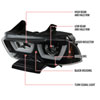 Spec-D Tuning 2LHP-CHG11JM-TM | Dodge Charger Projector Headlights Black Housing With Led; 2011-2014 Alternate Image 4