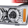 Spec-D Tuning 2LHP-COL04H-TM | Gmc Canyon Halo Led Projector Chrome; 2004-2012 Alternate Image 3