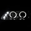 Spec-D Tuning 2LHP-COR93-TM | Toyota Corolla Halo Led Projector Chrome; 1993-1997 Alternate Image 1