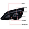 Spec-D Tuning 2lhp-crv07g-tm | SPEC-D Tuning Honda CR-V Projector Headlight Glossy Black; 2007-2011 Alternate Image 6