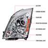 Spec-D Tuning 2LHP-CTS08-RS | Cadillac Cts Halo Projector Headlight Chrome - Not Compatible With Factory Xenon; 2008-2013 Alternate Image 7