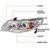 Spec-D Tuning 2LHP-CV064-TM | Spec-D Honda Civic 4d Ppojector Headlights; 2006-2010 Alternate Image 7