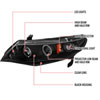 Spec-D Tuning 2LHP-CV064JM-TM | Spec-D Honda Civic 4d Ppojector Headlights; 2006-2010 Alternate Image 7