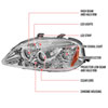 Spec-D Tuning 2LHP-CV99-TM | Spec-D Honda Civic Led Halo Projector; 1999-2000 Alternate Image 7