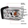 Spec-D Tuning 2LHP-DAK05-TM | Spec-D Dodge Dakota Projector Headlights; 2005-2007 Alternate Image 7