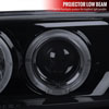 Spec-D Tuning 2LHP-DEN00G-TM | Gmc Denail Halo Projector Headlight Gloss Black Housing Smoke Lens; 2000-2006 Alternate Image 2