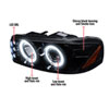 Spec-D Tuning 2LHP-DEN00G-TM | Gmc Denail Halo Projector Headlight Gloss Black Housing Smoke Lens; 2000-2006 Alternate Image 10