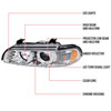 Spec-D Tuning 2LHP-E3997-8V2-TM | Bmw 5-Series Led Halo Projector With Led Signal Chrome Housing; 2001-2003 Alternate Image 6