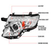 Spec-D Tuning 2LHP-EDG07-TM | Ford Edge Projector Headlight Chrome Housing; 2007-2010 Alternate Image 6