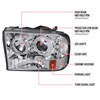 Spec-D Tuning 2LHP-F25099-TM | Spec-D Ford F250 Projector Headlight Led; 1999-2004 Alternate Image 8