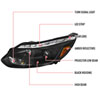 Spec-D Tuning 2LHP-FOC12JM-TM | Ford Focus Projector Headlight - Black; 2012-2016 Alternate Image 7