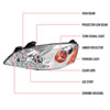 Spec-D Tuning 2lhp-g605-rs | SPEC-D Tuning Pontiac G6 Projector Headlights - Chrome; 2005-2010 Alternate Image 8