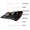 Spec-D Tuning 2LHP-GENS210JM-V2-TM | Hyundai Genesis Led Projector Headlight Black Housing; 2010-2012 Alternate Image 6