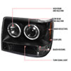 Spec-D Tuning 2LHP-GKEE93JM-TM | Jeep Grand Cherokee Halo Led Projector Black; 1993-1998 Alternate Image 6