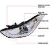 Spec-D Tuning 2LHP-HTRA11-TM | Hyundai Elantra Projector Headlights Chrome Housing; 2011-2013 Alternate Image 5