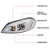 Spec-D Tuning 2LHP-IPA06-TM | Chevrolet Impala Halo Led Projector Chrome; 2006-2012 Alternate Image 7