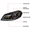 Spec-D Tuning 2LHP-IPA06JM-TM | Chevrolet Impala Halo Led Projector Black; 2006-2012 Alternate Image 7