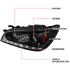 Spec-D Tuning 2LHP-IS30001JM-TM | Lexus Is300 Projector Headlight Black Housing; 2001-2005 Alternate Image 5