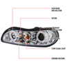 Spec-D Tuning 2LHP-MBU99-TM | Chevrolet Malibu Halo Led Projector Chrome; 1999-2003 Alternate Image 4