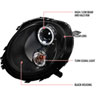 Spec-D Tuning 2LHP-MINI06JM-TM | Mini Cooper Black Housing Projector Headlights; 2007-2012 Alternate Image 6