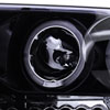 Spec-D Tuning 2LHP-RAM02G-TM | Dodge Ram Halo Projector Headlight Gloss Black Housing Smoke Lens; 2002-2005 Alternate Image 3