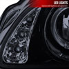 Spec-D Tuning 2LHP-SEN00G-TM | Nissan Sentra Halo Led Projector Gloss Black Housing With Smoked Lens; 2000-2003 Alternate Image 5