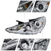 Spec-D Tuning 2LHP-SON11-TM | Hyundai Sonata Projector Headlight Chrome Housing; 2011-2016 Alternate Image 1