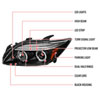 Spec-D Tuning 2LHP-TC05JM-TM | Scion Tc Halo Led Projector Black; 2005-2010 Alternate Image 7