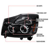 Spec-D Tuning 2LHP-TIT04JM-TM | Nissan Armada Halo Led Projector Black; 2004-2007 Alternate Image 7