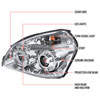 Spec-D Tuning 2LHP-TUC04-TM | Hyundai Tucson Halo Led Projector Chrome; 2004-2007 Alternate Image 7