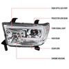 Spec-D Tuning 2lhp-tun07-g2-tm | SPEC-D Tuning Toyota Tundra Projector Headlight - Chrome Housing - Clear Lens - LED Tube; 2007-2013 Alternate Image 8