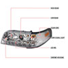 Spec-D Tuning 2LHP-VIC98-TM | Ford Crown Victoria Projector Headlight Chrome Housing; 1998-2011 Alternate Image 7