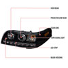 Spec-D Tuning 2LHP-VIC98JM-TM | Ford Crown Victoria Projector Headlight Black Housing; 1998-2011 Alternate Image 6