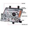 Spec-D Tuning 2LHP-XTE05-TM | Nissan Xterra Halo Led Projector Chrome; 2005-2012 Alternate Image 7