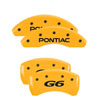 MGP 18025SPG6YL | 4 Caliper Covers Engraved Front Pontiac Rear G6 Yellow Finish Black Char 2007 Pontiac G5; 2007-2009 Alternate Image 1