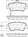 Stoptech 305.14450 | StopTech Street Select Brake Pads Hyundai Sonata Hybrid 300mm Front Disc, Rear; 2015-2015 Alternate Image 1