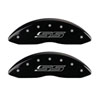 MGP 14231SSS5BK | 4 Caliper Covers Engraved Front & Rear Gen 5/SS Black finish silver ch; 2014-2015 Alternate Image 1