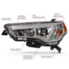 ANZO 111417 | 14-18 Toyota 4 Runner Plank Style Projector Headlights Chrome w/ Amber; 2014-2024 Alternate Image 9