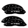 MGP 39005SVTCBK | 4 Caliper Covers Engraved Front & Rear Vtech Black finish silver ch; 2002-2006 Alternate Image 5