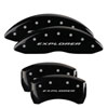 MGP 10229SXPLBK | 4 Caliper Covers Engraved Front & Rear Explorer Black finish silver ch; 2019-2019 Alternate Image 7