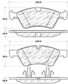 Stoptech 309.11230 | StopTech Sport Brake Pads Mercedes-Benz ML320, Front; 2007-2009 Alternate Image 2