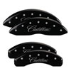 MGP 34213FGMCBK | 2 Caliper Covers Engraved Front GMC Black Finish Silver Characters 2008 GMC Canyon; 2004-2005 Alternate Image 2